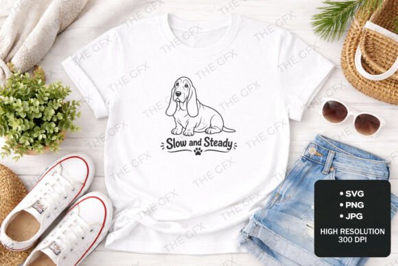 Basset Hound Graphics for T-Shirt Designs
