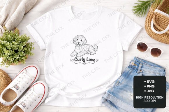 Bichon Frise Curly Love Graphics for T-Shirt Designs