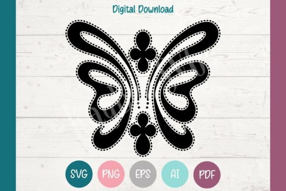Butterfly Boot Stitch SVG for Crafts & Graphics