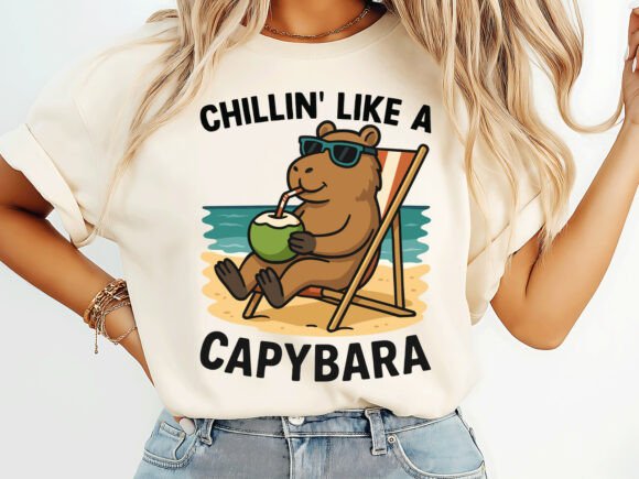 Capybara Chillin Graphics: T-Shirt Designs