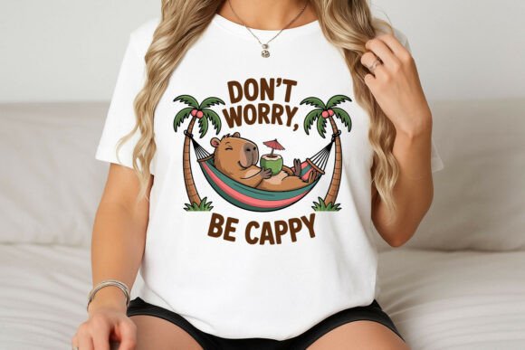 Capybara Vacation Graphics for T-Shirt Designs