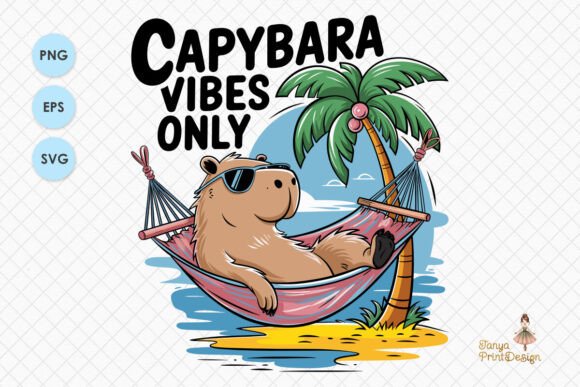 Capybara Vibes Only: Graphics & T-Shirt Designs