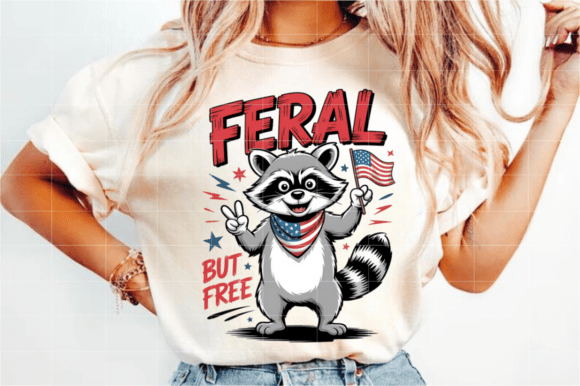 Feral Raccoon Graphics for T-Shirt Designs