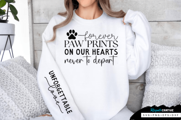 Forever Paw Prints: Graphics for T-Shirt Designs
