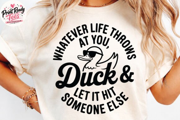 Funny Duck SVG: Graphics for T-Shirt Designs