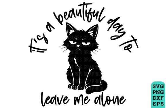 Funny Sarcastic Cat SVG for T-Shirt Designs & Graphics