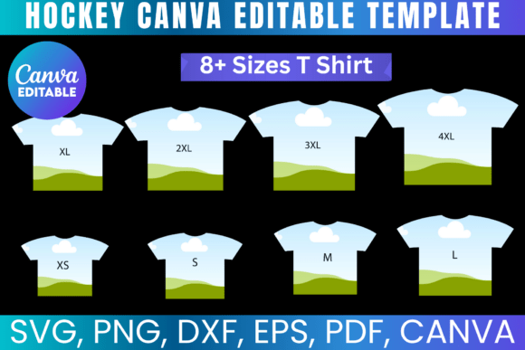 Graphics & Canva: All Over T-Shirt Template
