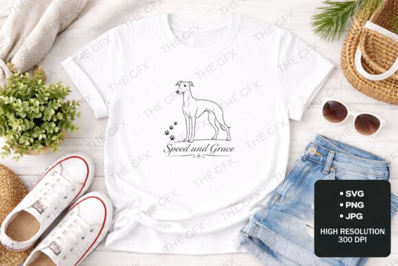 Italian Greyhound SVG for T-Shirt Designs & Graphics