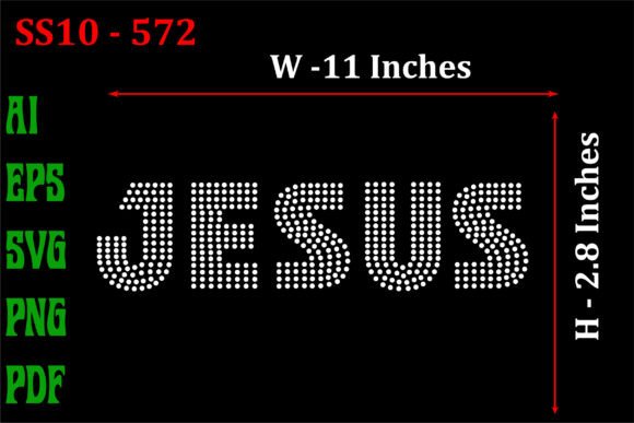 Jesus Rhinestone Template: T-Shirt Graphics