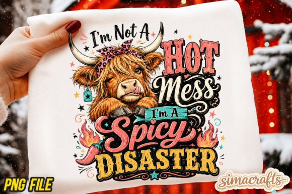 Sarcastic Highland Cow Graphics for T-Shirt Designs